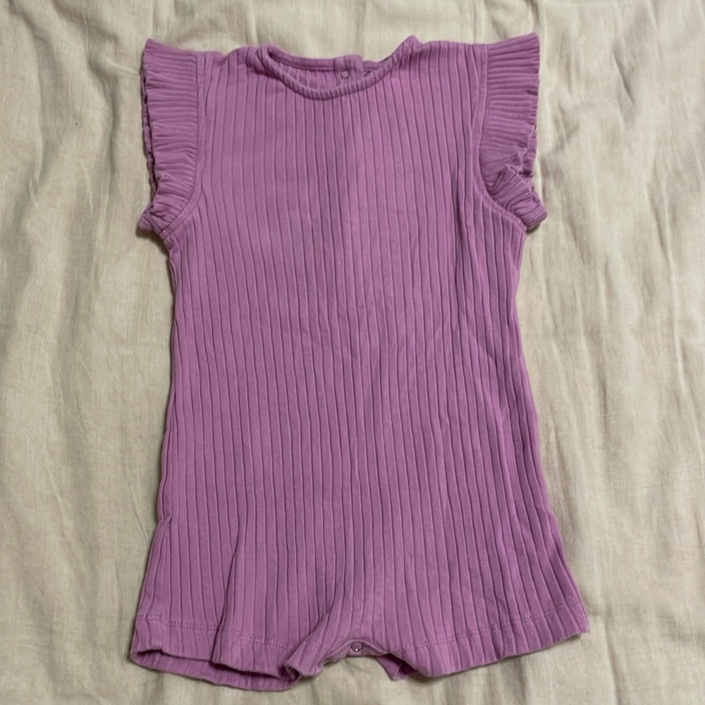Kate Quinn ribbed ruffle romper